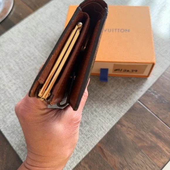 Louis Vuitton Monogram Canvas Snap Card Holder in Brown & Gold - Picture 8 of 15